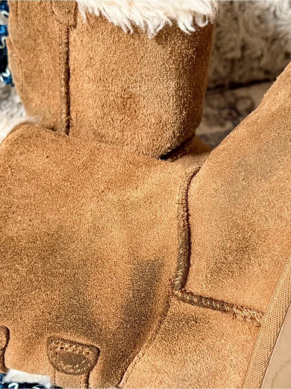 🤎 UGG Kids Bailey Bow Boots – Chestnut – Size Toddler 9 💙